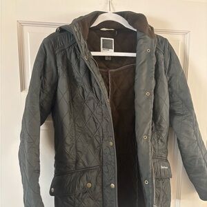 Barbour Pantone Olive Green Quilted Jacket